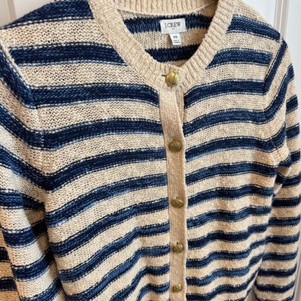 J. Crew Striped Cotton Sweater